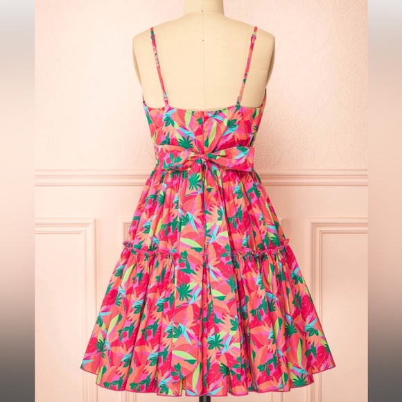 Colorful Short A-line Dress - Picture 6 of 8